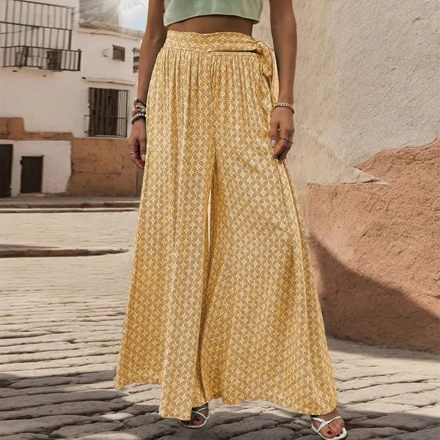 Elaine - stijlvolle wijde broek met print