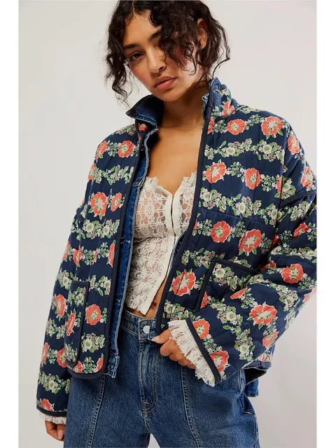 Kendra - Vintage Bloemenprint Jas