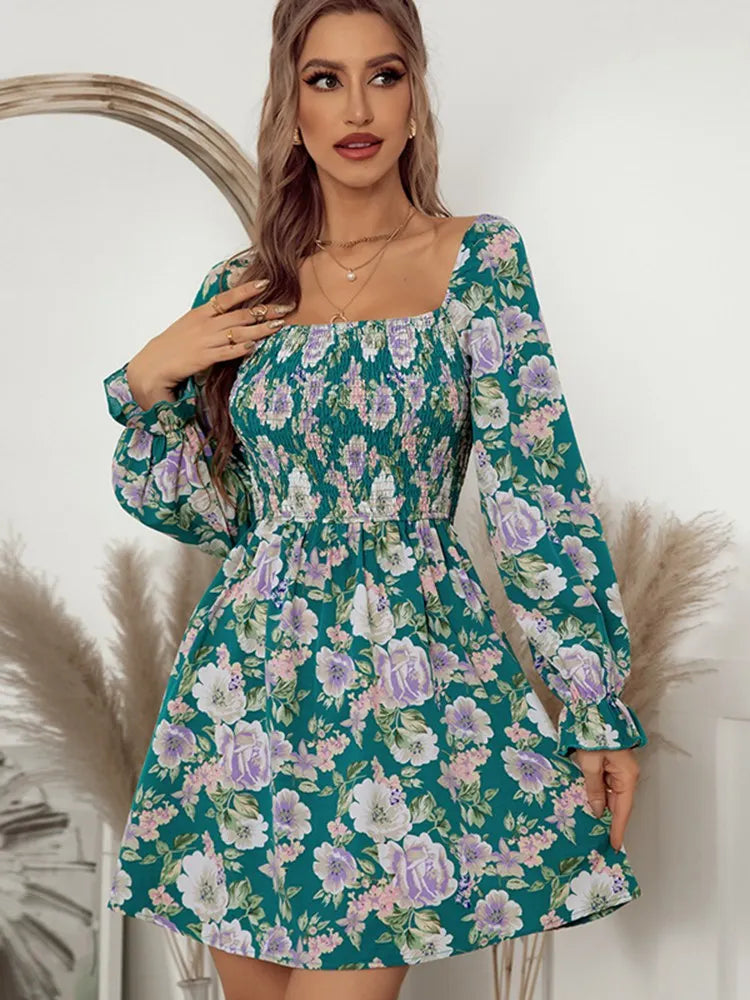 Siena - elegante mini jurk met volle mouwen