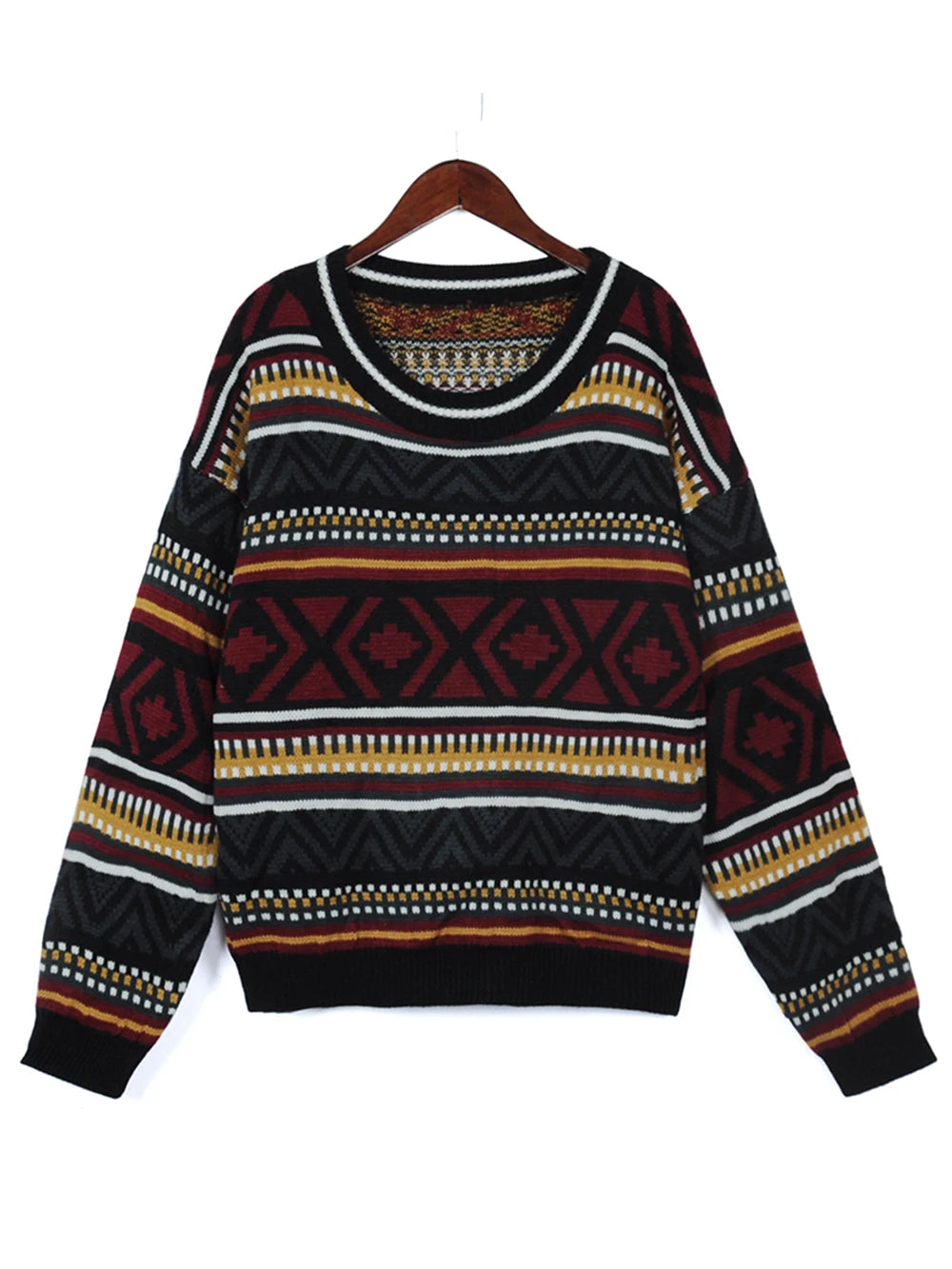 Mila - Vintage Gebreide Gestreepte Trui